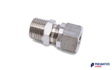 Load image into Gallery viewer, 3/8" to 10mm Compression Fitting BSPT Stud (Nickel Plated Brass)