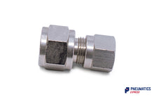 Load image into Gallery viewer, 1/4" Female BSP to 8mm Stud Compression Fitting  (Nickel Plated Brass)