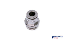 Load image into Gallery viewer, 1/8" BSP to 6mm Male Stud Push-In Fitting (Nickel Plated Brass)