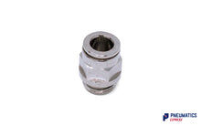 Load image into Gallery viewer, 1/4" BSP to 8mm Male Stud Push-In Fitting (Nickel Plated Brass)