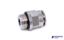 Load image into Gallery viewer, 1/4" BSP to 8mm Male Stud Push-In Fitting (Nickel Plated Brass)