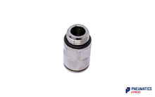 Load image into Gallery viewer, 1/4"BSP to 10mm Male Stud Push-In Fitting (Nickel Plated Brass)