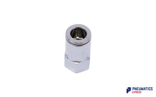 Load image into Gallery viewer, 1/8" to 8mm Female Stud Push-In Fitting (Nickel Plated Brass)
