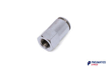 Load image into Gallery viewer, 1/8" to 8mm Female Stud Push-In Fitting (Nickel Plated Brass)