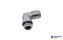 Load image into Gallery viewer, 6mm to 1/4" BSP Swivel Elbow Push-In Fitting (Nickel Plated Brass)