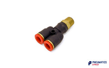 Load image into Gallery viewer, Watson Branch Y 8mm to 1/4" Pneumatic Fitting (CTX-8-02)
