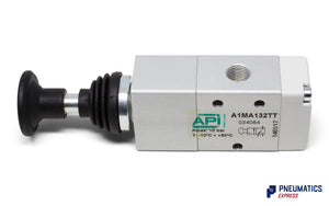 API A1MA132TT Manual Valve 1/8"", 3/2 Push/Pull