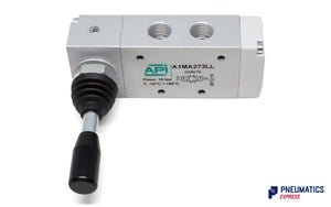 API A1MA273LL Manual Valve 1/4" 5/3, Closed Centre, 3 Positions