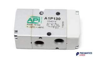 API A1P130 Pneumatic Valve 1/8" 3/2 Normally Closed (Pneumatically Operated)