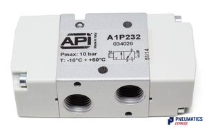 API A1P232 Pneumatic Valve 1/4" 3/2 (Pneumatically Operated)