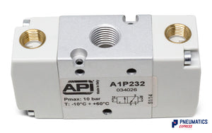 API A1P232 Pneumatic Valve 1/4" 3/2 (Pneumatically Operated)