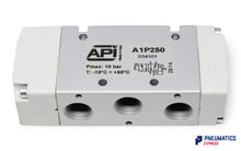 Load image into Gallery viewer, API A1P250 Pneumatic Valve 1/4&quot; 5/2 (Pneumatically Operated)