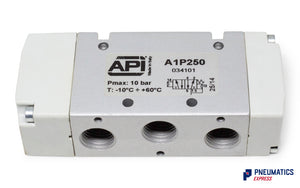 API A1P250 Pneumatic Valve 1/4" 5/2 (Pneumatically Operated)