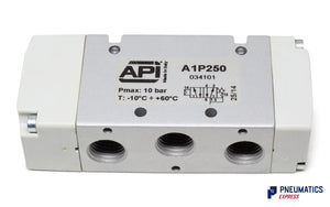 API A1P250 Pneumatic Valve 1/4" 5/2 (Pneumatically Operated)