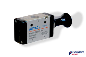 Airtac 3L210-08 Push Pull Valve, 3/2 Way