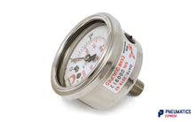 Load image into Gallery viewer, Watson Stainless Steel 400 Bar (6000 PSI) Pressure Gauge (Back Entry) 1/4" BSP