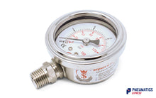 Load image into Gallery viewer, Watson Stainless Steel 10 Bar Pressure Gauge (Bottom Entry) 1/4&quot; BSP