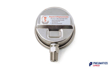 Load image into Gallery viewer, Watson Stainless Steel 1 Bar (15 PSI) Pressure Gauge (Bottom Entry) 1/4" BSP
