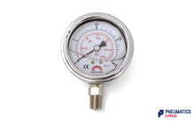 Load image into Gallery viewer, Watson Stainless Steel 20 Bar Pressure Gauge (Bottom Entry) 1/4" BSP