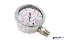 Load image into Gallery viewer, Watson Stainless Steel 25 Bar (350 PSI) Pressure Gauge (Bottom Entry) 1/4&quot;