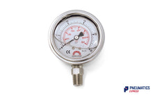 Load image into Gallery viewer, Watson Stainless Steel 25 Bar (350 PSI) Pressure Gauge (Bottom Entry) 1/4"
