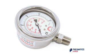 Watson Stainless Steel 50 Bar (700 PSI) Pressure Gauge (Bottom Entry) 1/4"