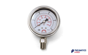 Watson Stainless Steel 50 Bar (700 PSI) Pressure Gauge (Bottom Entry) 1/4"