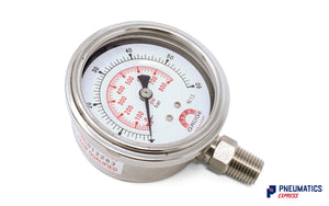 Watson Stainless Steel 60 Bar Pressure Gauge (Bottom Entry) 1/4" BSP