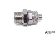 Load image into Gallery viewer, 1/4&quot; BSP to 8mm Male Stud Rapid Fittings (Nickel Plated Brass)