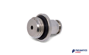 4mm to 1/4" Straight Parallel Male Stud Push-In Fitting (Nickel Plated Brass)