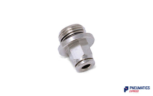 4mm to 1/4" Straight Parallel Male Stud Push-In Fitting (Nickel Plated Brass)