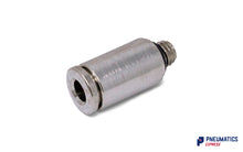 Load image into Gallery viewer, 4mm to M5 Straight Parallel Male Stud Push-In Fitting (Nickel Plated Brass)