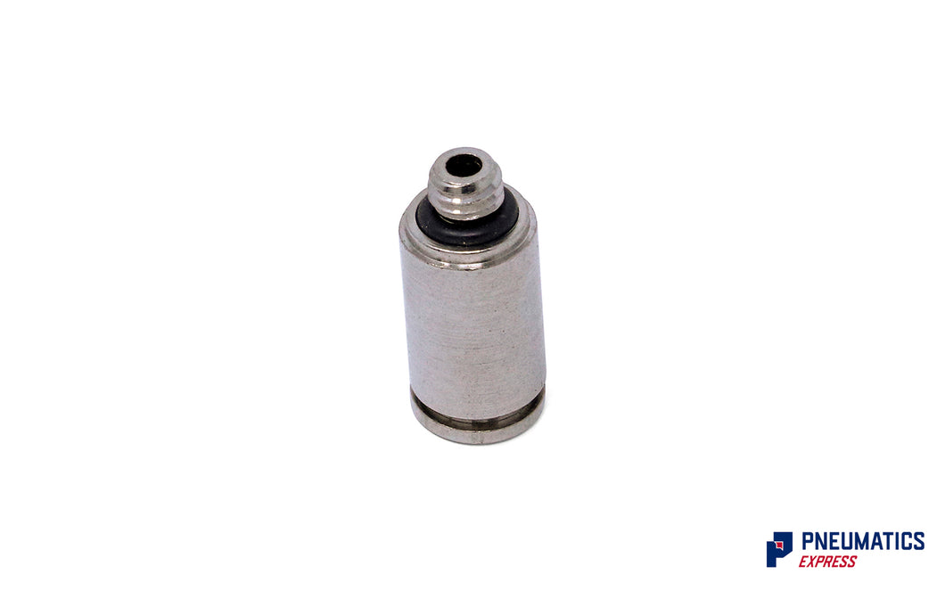 4mm to M5 Straight Parallel Male Stud Push-In Fitting (Nickel Plated Brass)