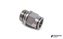 Load image into Gallery viewer, 14mm to 1/2&quot; Straight Parallel Male Stud Push-In Fitting (Nickel Plated Brass)