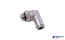 Load image into Gallery viewer, 6mm to 1/8&quot; Swivel Elvow Push-In Fitting (Nickel Plated Brass)