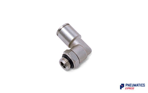 8mm to 1/8" Swivel Elbow Push-In Fitting (Nickel Plated Brass)