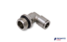 Load image into Gallery viewer, 8mm to 3/8&quot; Swivel Elbow Push-In Fitting (Nickel Plated Brass)