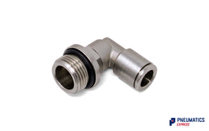 8mm to 3/8" Swivel Elbow Push-In Fitting (Nickel Plated Brass)