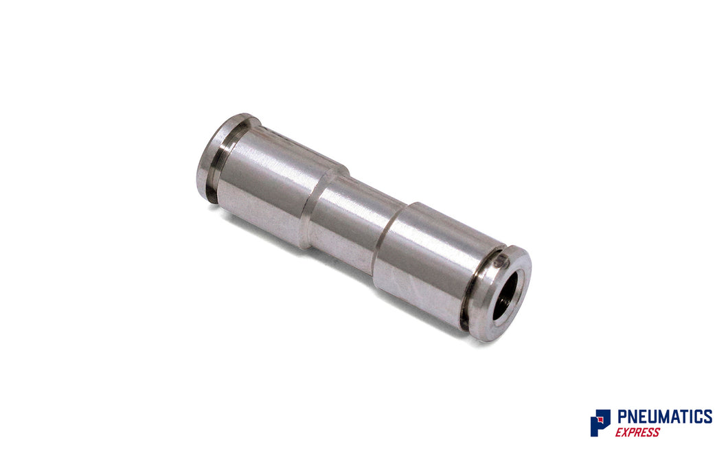 5mm to 5mm Union Straight Push-In Fitting Straight Connector (Nickel Plated Brass)