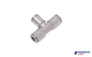 6mm Intermediate Union Tee Push-In Fitting (Nickel Plated Brass)