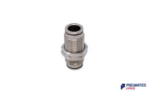 10mm Bulkhead Connector Push-In Fitting (Nickel Plated Brass)