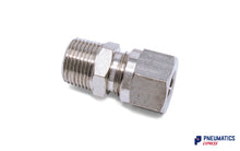 Load image into Gallery viewer, 3/8&quot; to 10mm Compression Fitting BSPT Stud (Nickel Plated Brass)