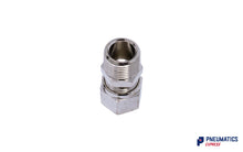 Load image into Gallery viewer, 3/8" to 10mm Compression Fitting BSPT Stud (Nickel Plated Brass)