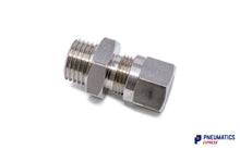 Load image into Gallery viewer, 1/4&quot; to 8mm Compression Fitting BSP Stud (Nickel Plated Brass)