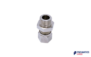 1/4" to 8mm Compression Fitting BSP Stud (Nickel Plated Brass)