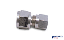 Load image into Gallery viewer, 1/4" Female BSP to 8mm Stud Compression Fitting  (Nickel Plated Brass)