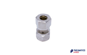 3/8" Female BSP to 10mm Stud Compression Fitting (Nickel Plated Brass)