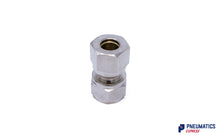 Load image into Gallery viewer, 3/8" Female BSP to 10mm Stud Compression Fitting (Nickel Plated Brass)