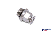 Load image into Gallery viewer, 1/4" BSP to 4mm Male Stud Push-In Fitting (Nickel Plated Brass)