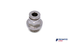 Load image into Gallery viewer, 1/4" BSP to 4mm Male Stud Push-In Fitting (Nickel Plated Brass)